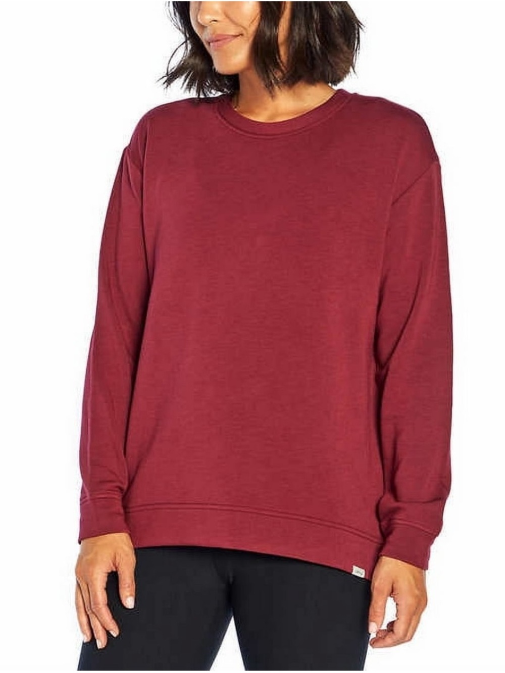 Orvis Women's Crewneck Sweatshirt in Deep Burgundy